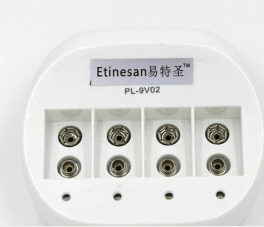 2 шт ETINESAN 9v 900mAh литий-ионная аккумуляторная батарея + зарядное устройство