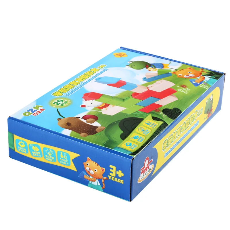 2-4 лет деревянные игрушки кирпичи мальчики и девочки рано Yi интеллектуальные для