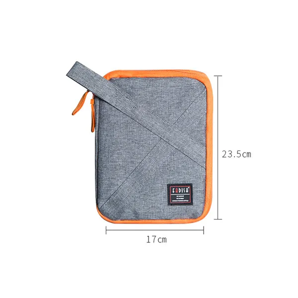 S Gray Чехол для паспорта, сумка, кошелек, портативный USB кабель для хранения данных, сумка-Органайзер, большая емкость, аксессуары, сумка - Цвет: S Gray