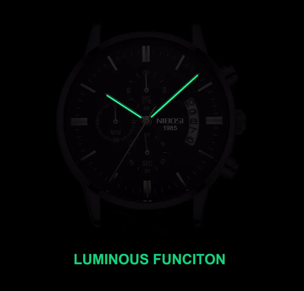 

Ship From Brazil 10pcs/lot NIBOSI 2309 Relogio Masculino Mens Watches Luxury Top Brand Fashion Casual Dress Watch Wristwatches