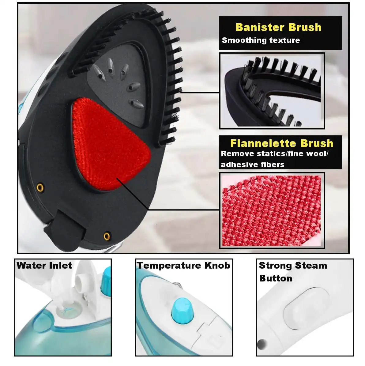 Travel Anti-dry 220v EU Plug 800W Handheld Clothe Steam Irons Steamer Household Appliances Vertical Steamer Waterproof Ironing
