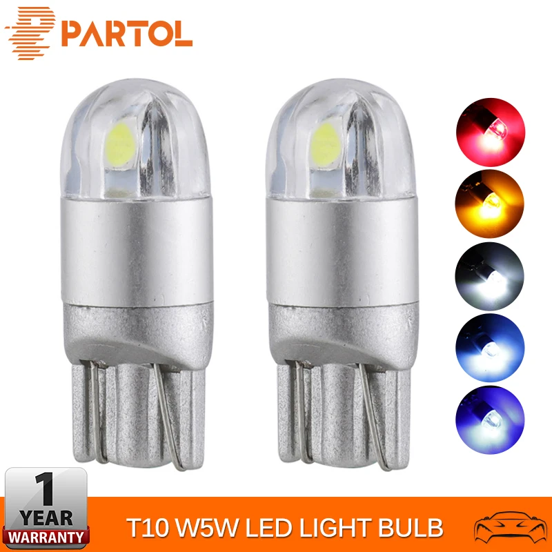 Автомобильные светодиодные лампы Partol 2 шт. T10 W5W 194 поворотные сигнальные огни