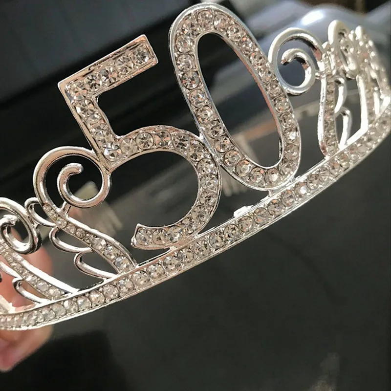30th 40th 50th веху Корона именинника вечерние шляпа для взрослых декор для вечеринки в честь Дня рождения 30 40 50 годовщина вечерние пользу