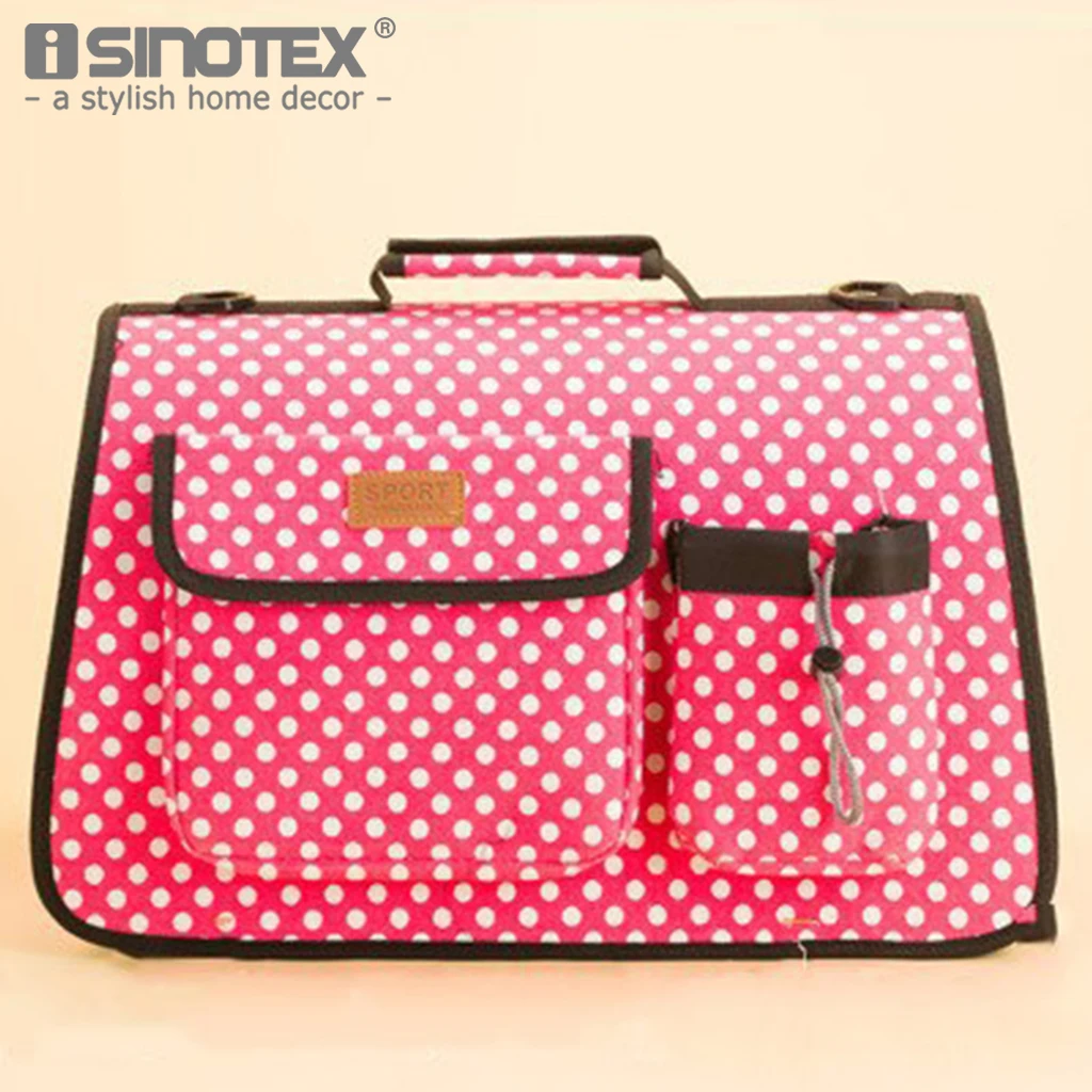 

Pet Dog Cat Puppy Carriers Bag Soft-Sided Carriers Pink Purple Dot Pink Blue Striped Breathable Foldable Portable 2 Sizes 1 PCS