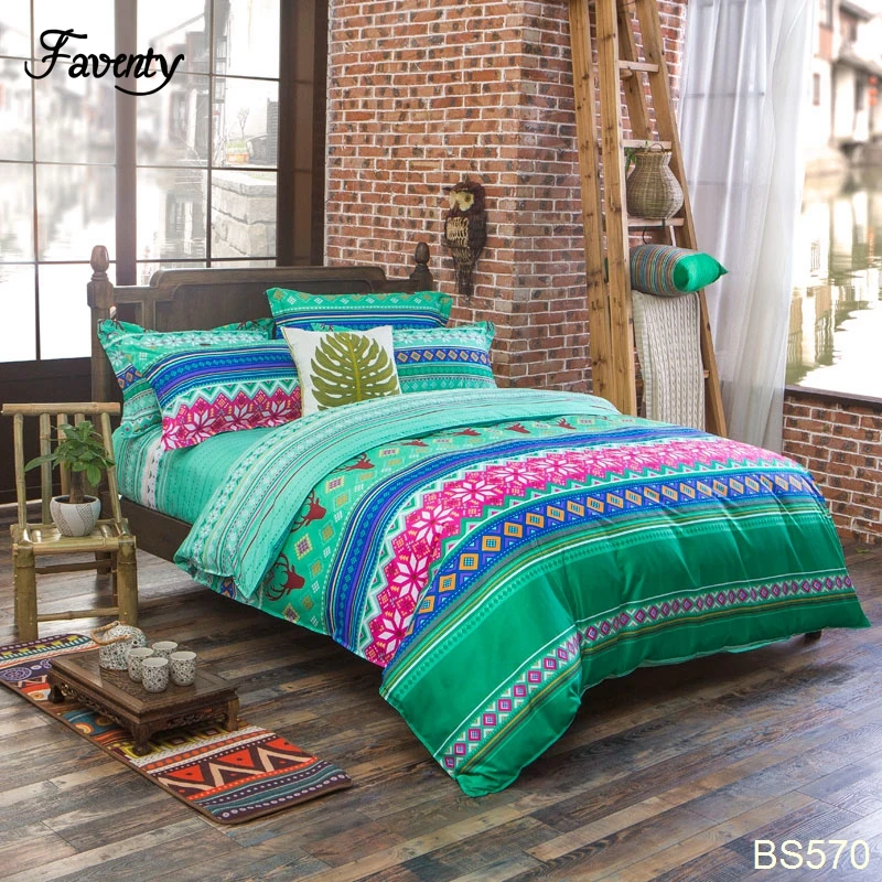 Новый богемный Boho постельных принадлежностей 3D королева цветник простыня