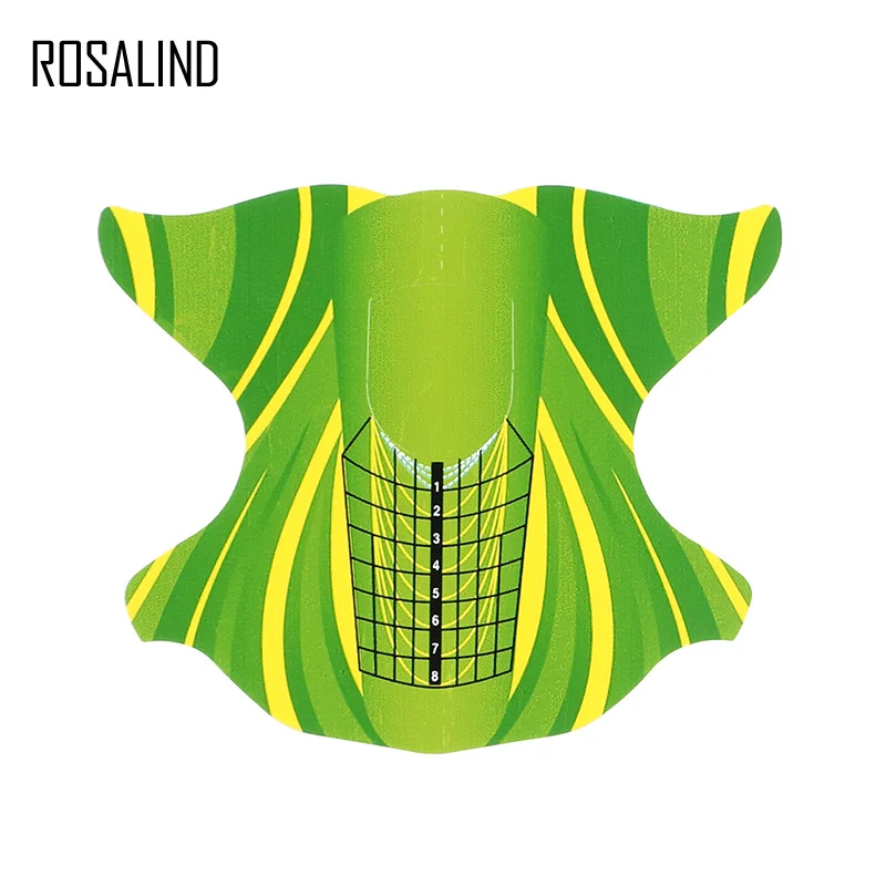 ROSALIND форма для ногтей 100 шт./лот используется для полигеля лак для ногтей гель лак для ногтей Расширенный лак для маникюра кончиков ногтей Маникюрные наклейки в виде инструментов