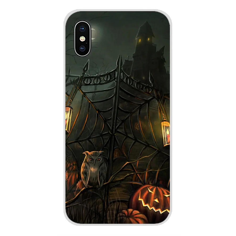 Happy Halloween Fabric Pumpkins Silicone Phone Skin Cover For Samsung Galaxy S4 S5 MINI S6 S7 edge S8 S9 S10 Plus Note 3 4 5 8 9 | Мобильные