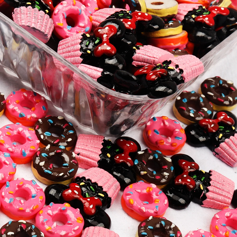 AHB Resin Candy Donut Handmade Accessories HairClip Making Supplies Drawstring Pouch for DIY Crafts Scrapbook Materials | Дом и сад