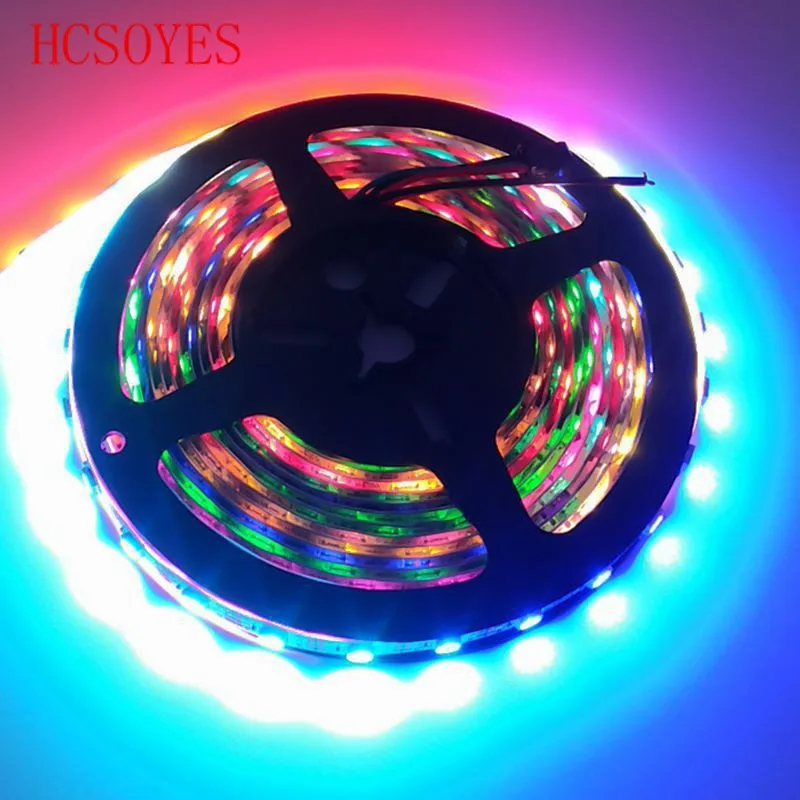 DC 5V 1 m/5 m/4 m рулон ws2812b ip67 Водонепроницаемый ws2811ic встроенный 5050 smd rgb полоса