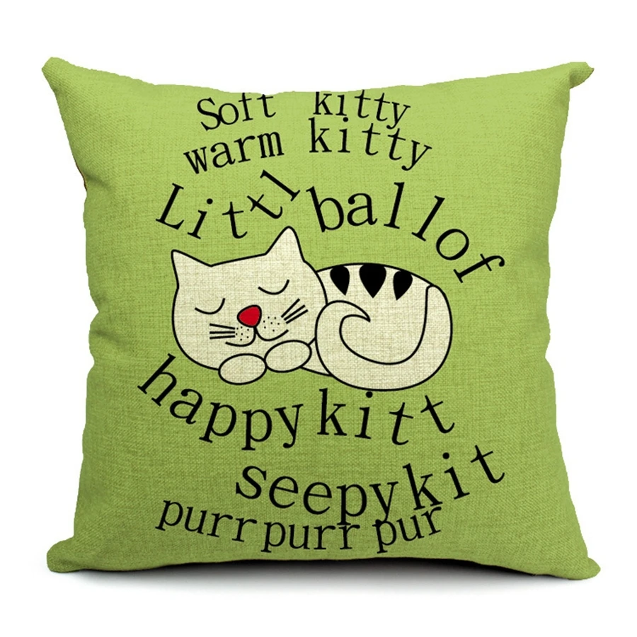 Высокая Класс наволочки творческая кошка мультфильм серии Новая мода Стиль 45X45CM