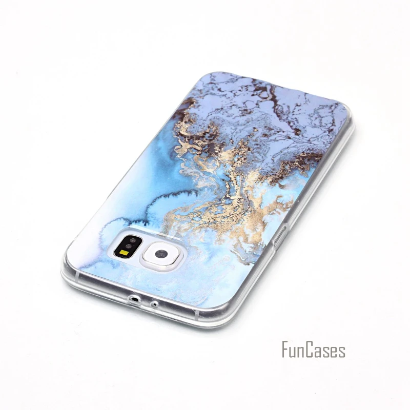 Для samsung galaxy s6 Чехол изображение мрамора Цветной силиконовый мягкий чехол для edge