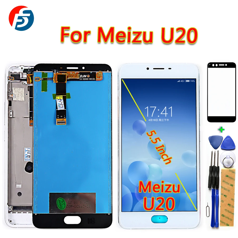 Fansu ips ЖК дисплей для Meizu U20 сенсорный экран 5 дюймов дигитайзер сборка 1920*1080 рамка с