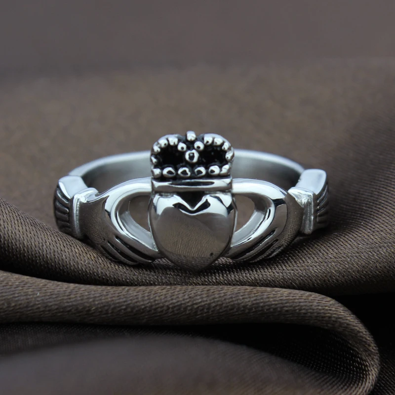 NEWBUY, Винтажное кольцо Claddagh, сердце, корона, обручальные кольца для женщин, нержавеющая сталь, массивные кольца для любви, хорошее свадебное ювелирное изделие