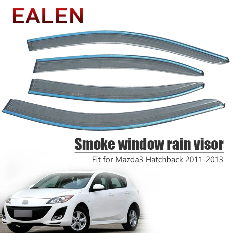 EALEN для Mazda 3 хэтчбек 2011 2012 2013 автомобильный Стайлинг ABS дефлекторы защита