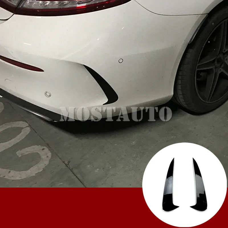 Черный спойлер для заднего бампера Benz C Class Coupe C205 обшивка вентиляционного