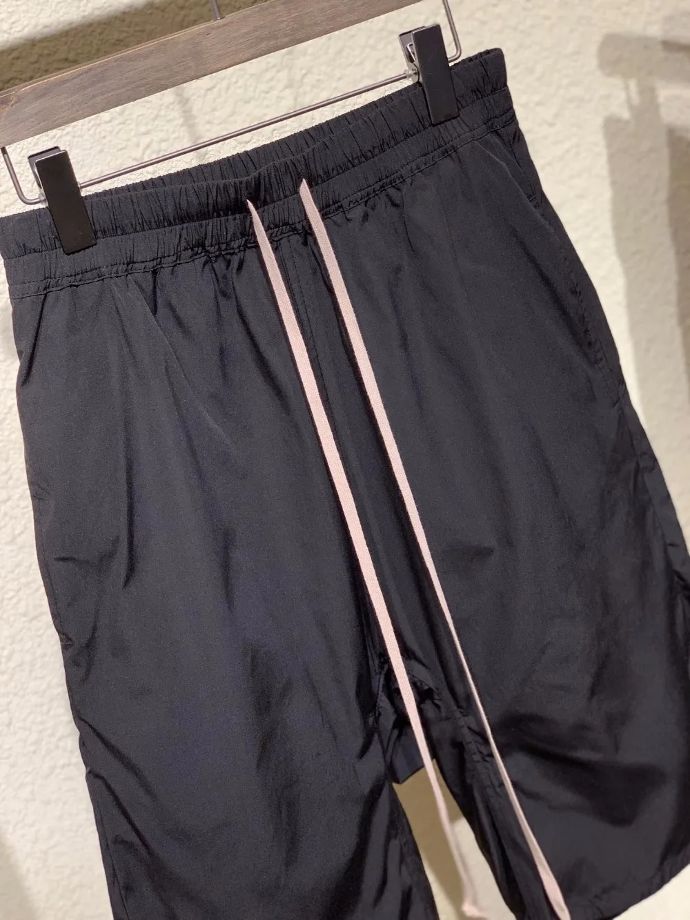 Мужские/Женские Короткие шаровары свободного покроя 19ss черные повседневные