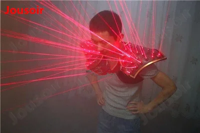 Новый дизайн красная лазерная человек световой до плеча Laserman Танец костюм для