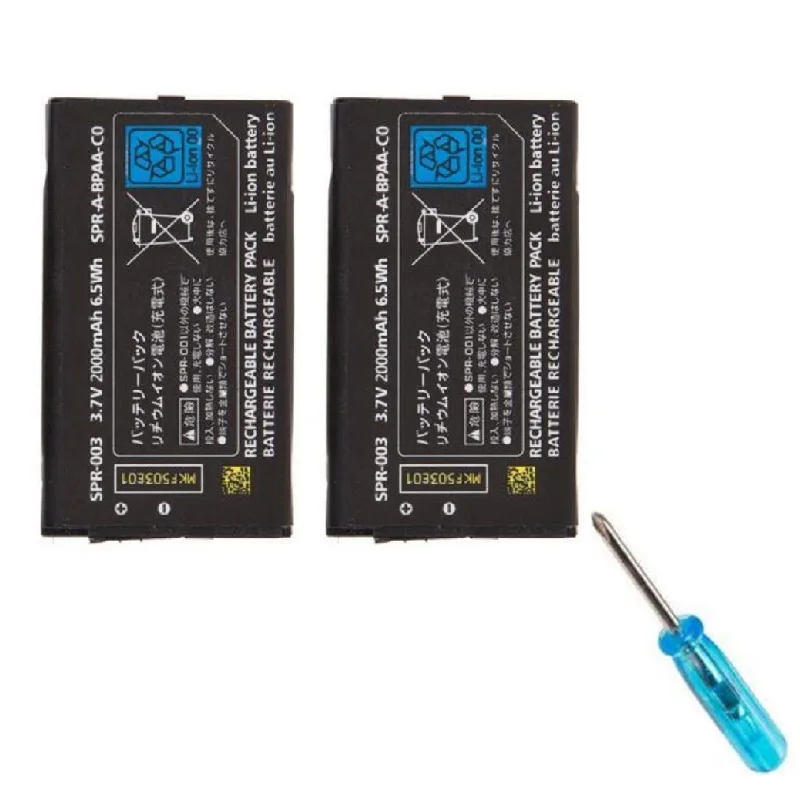2x2000 mAh аккумулятор для Nitendo 3 DSXL DSLL Новый аккумуляторная заряжающаяся батарея