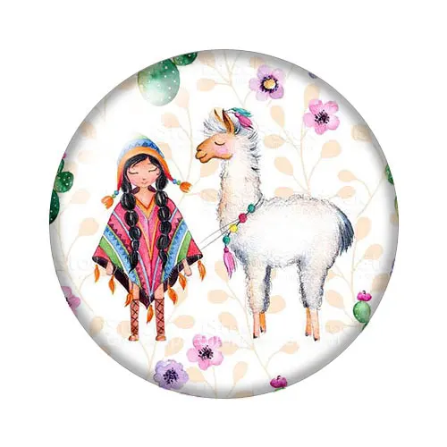 Без prob llama Альпака 10 шт Смешанные 12 мм/18 мм/20 мм/25 мм круглые фото стекло кабошон демонстрационная плоская задняя часть делая результаты - Цвет: ZB1043-D