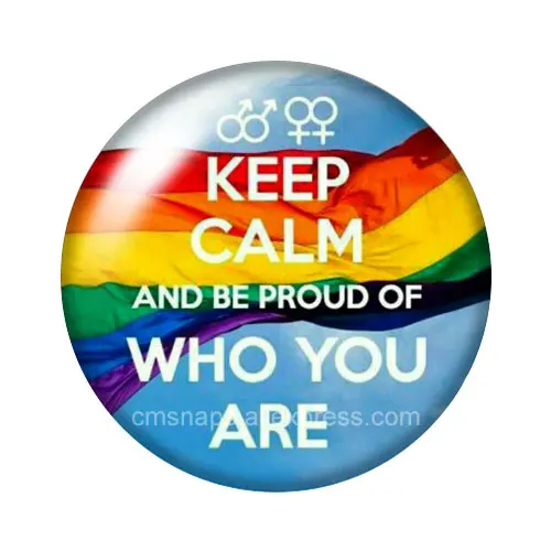 Модный Радужный Флаг ЛГБТ 10 шт. Смешанные Круглые Стеклянные Кабошоны 12 мм/18 мм/20