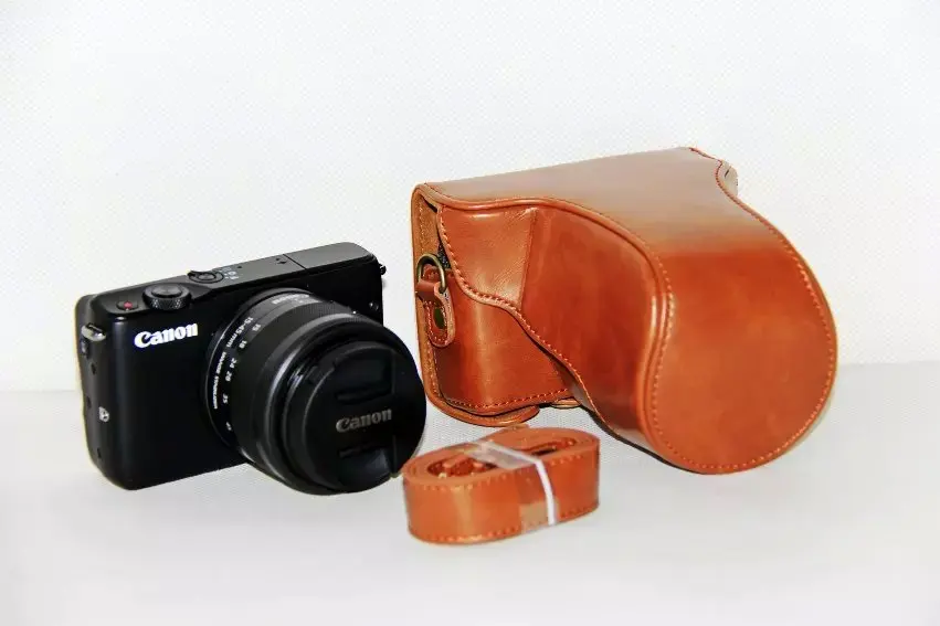 Чехол из искусственной кожи для видеокамеры Canon EOS M M2 EOSM EOSM2 чехол камеры с