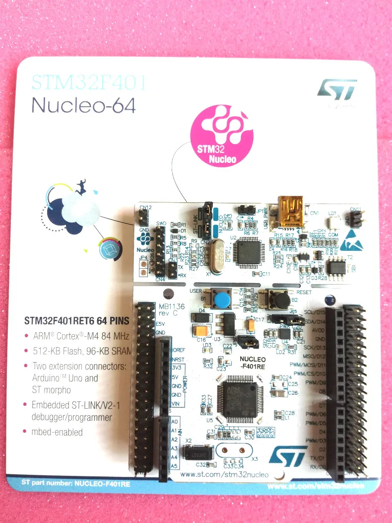 

Устройство для намотки макетной платы Spot NUCLEO-F401RE TM32F4 STM32F401RE 512K