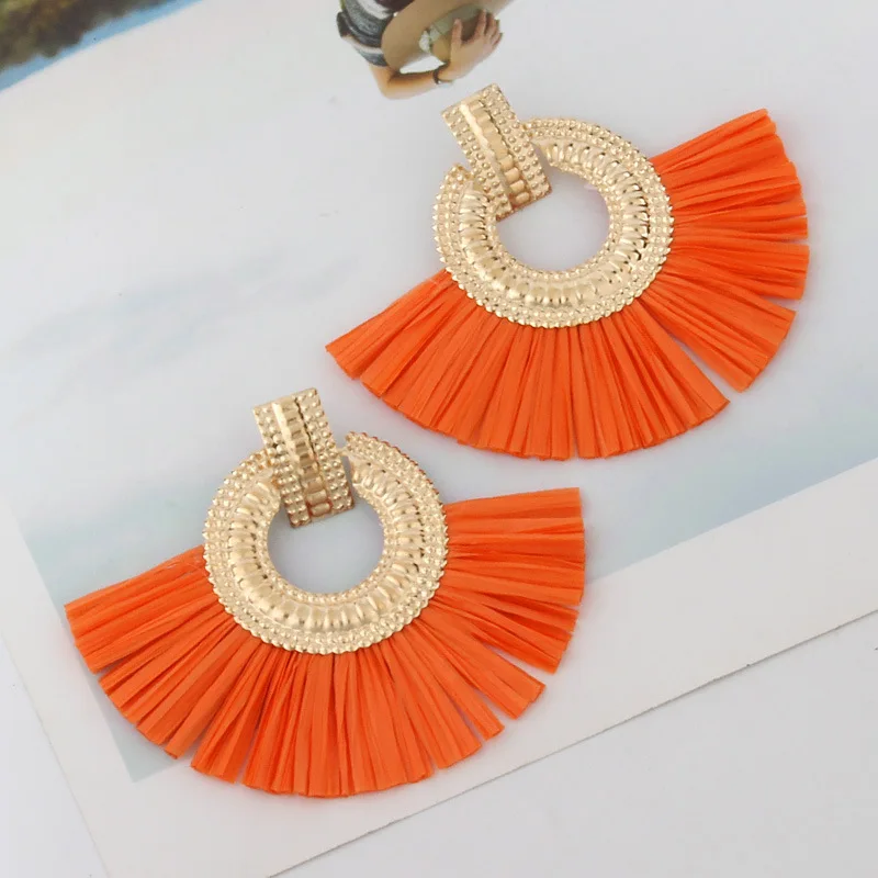 Модные креативные Геометрическая круглая вырез сплава серьги-подвески для