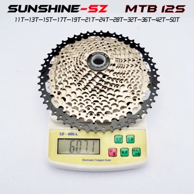 SUNSHINE 8S 9S 10s 11S 30s Geschwindigkeit 36/42/46/50t Freilauf Breite Verhaltnis горный велосипед Fahrrad Schwungrad - Цвет: 12S 11-50T silver