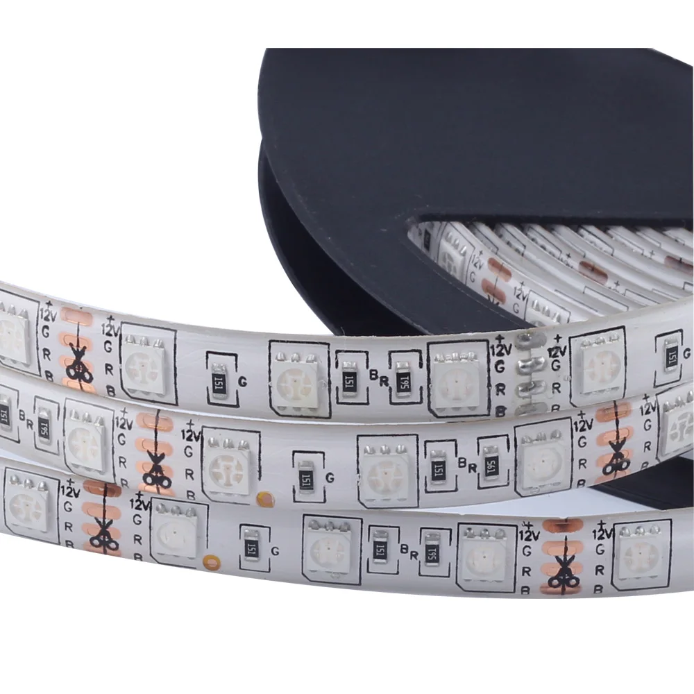 Гибкая светодиодная лента 12 В RGB/белый/теплый белый свет SMD 5050 5 м 300 светодиодов