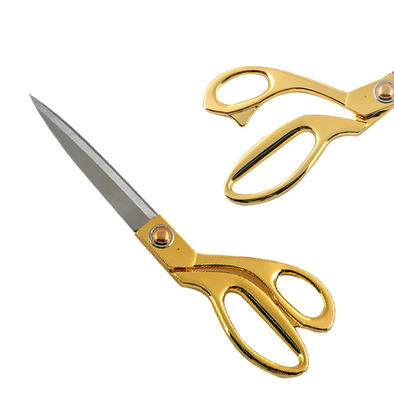 Золотистые Ножницы 10 5 дюйма для рукоделия изготовления одежды искусственной