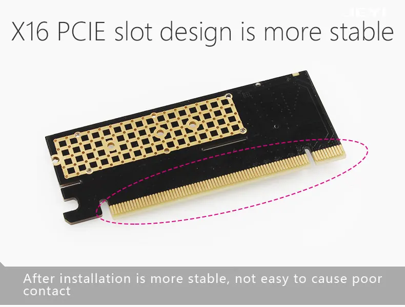 JEYI CoolSwift PCIE3.0 NVME адаптер x16 PCI-E полная скорость M.2 2280 алюминиевый лист теплопроводность кремния вафельное охлаждение