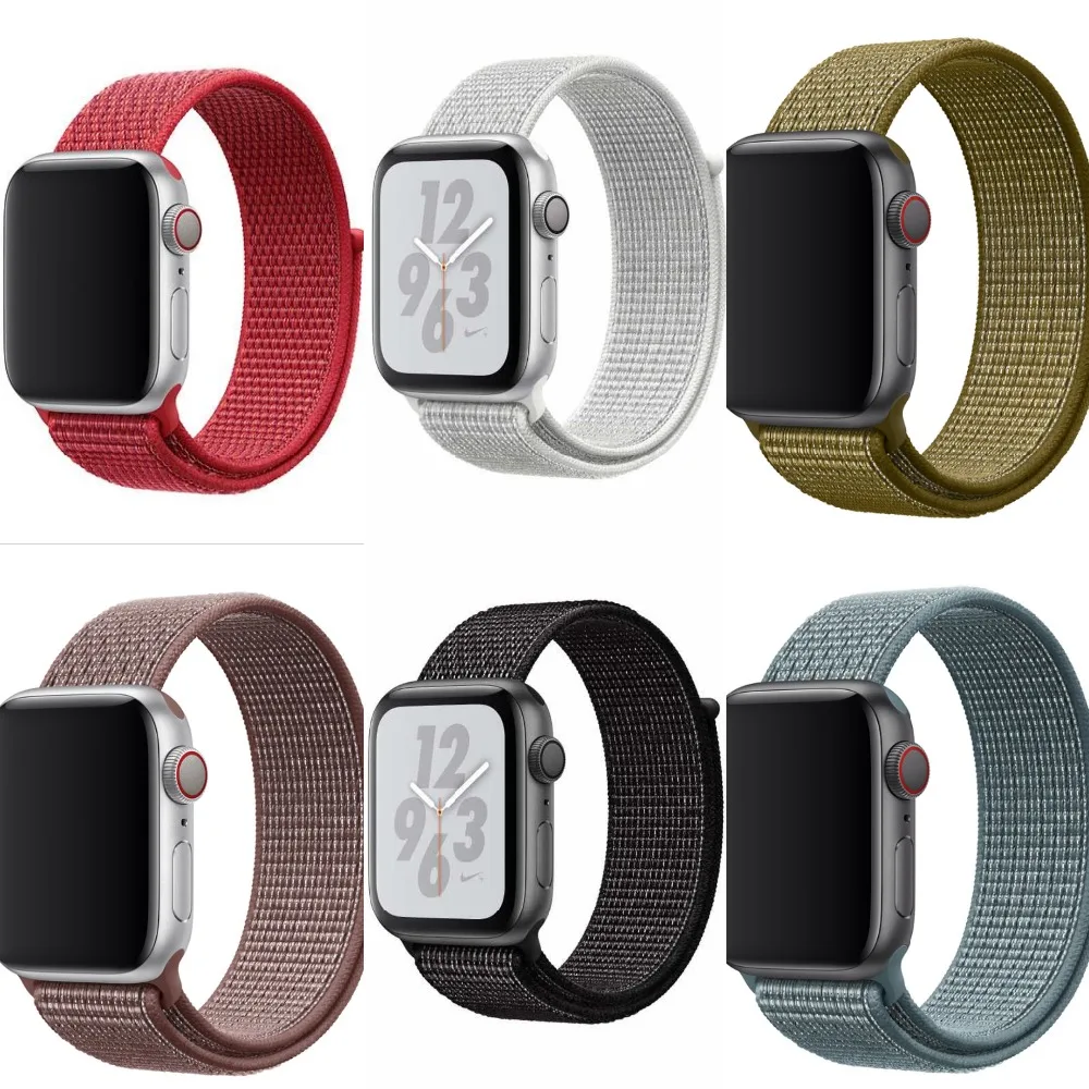 Новое поступление нейлон спортивная петля репликация Band для Apple Watch серии 1/2/3/4 38
