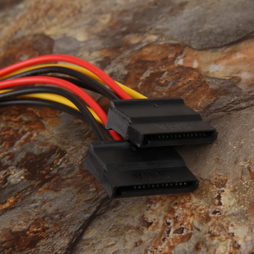 5 шт. 4 Pin IDE папа к двойному SATA Y сплиттер женский HDD адаптер питания кабель для