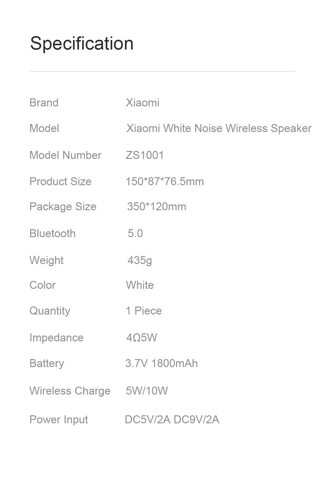 XiaomiI Qualitell Беспроводная зарядка портативный спикер для сна естественные успокаивающие звуки сенсорное управление вспомогательный инструмент для сна домашний