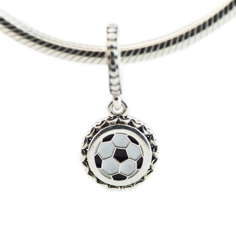 

Goal soccer Висячие ювелирные изделия из стерлингового серебра 925 пробы подходит для европейского шарма браслет и чокер с бусинами для женщин DIY