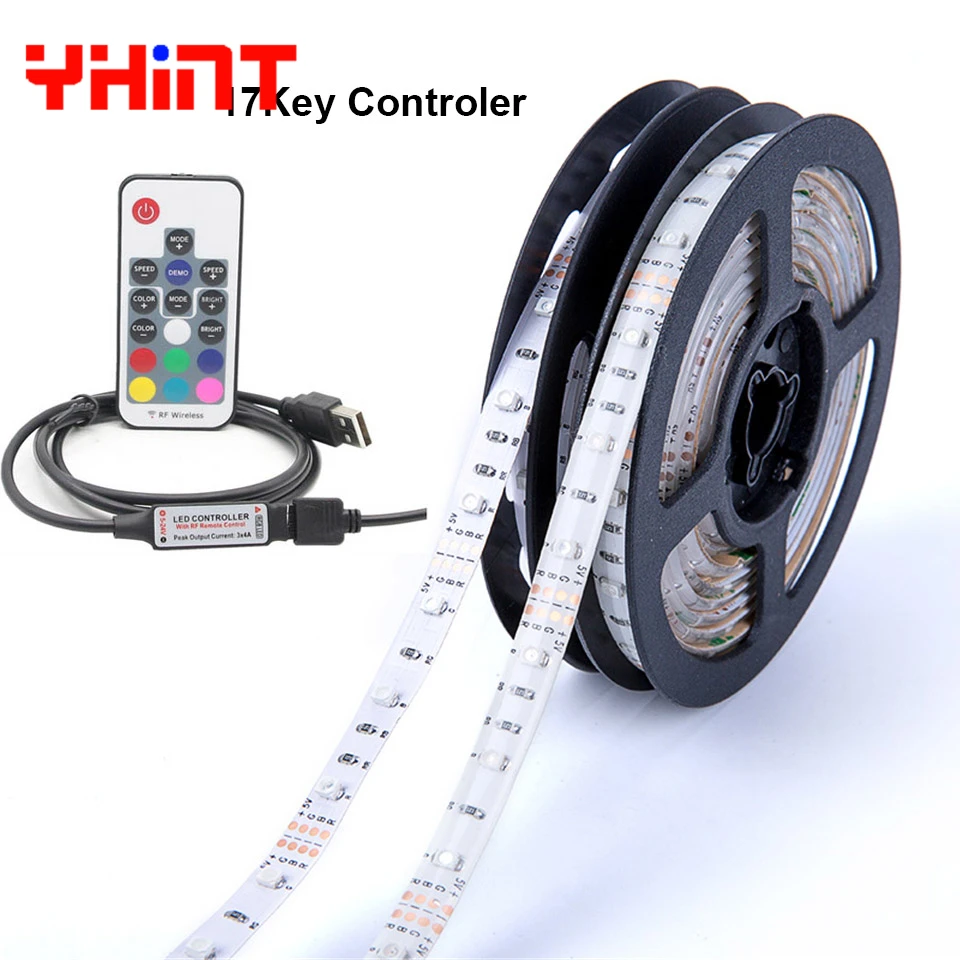 5 в USB мощность 3528/2835 60led/m RGB SMD Светодиодная лента 0 м 30led 1 60led 2 120led полоса ТВ