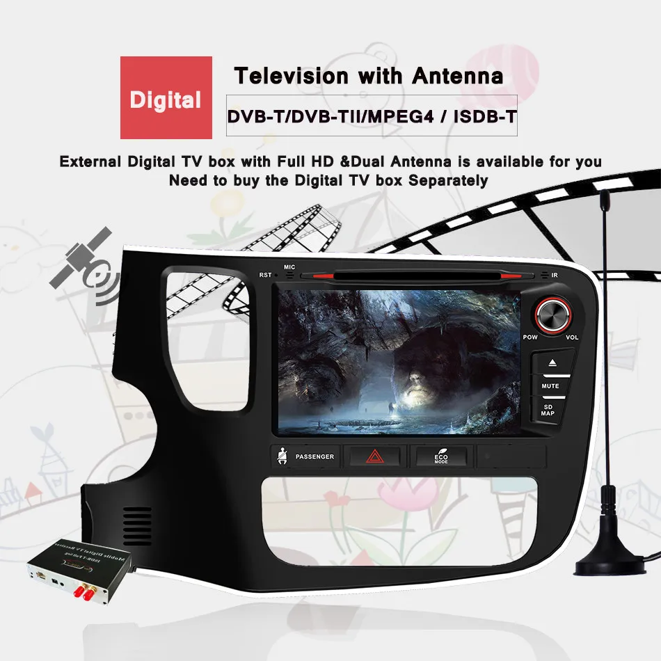 Автомобильный DVD плеер android 10 0 1024*600 для 2014 2015 2016 Mitsubishi OUTLANDER GPS Bluetooth Авто цифровое