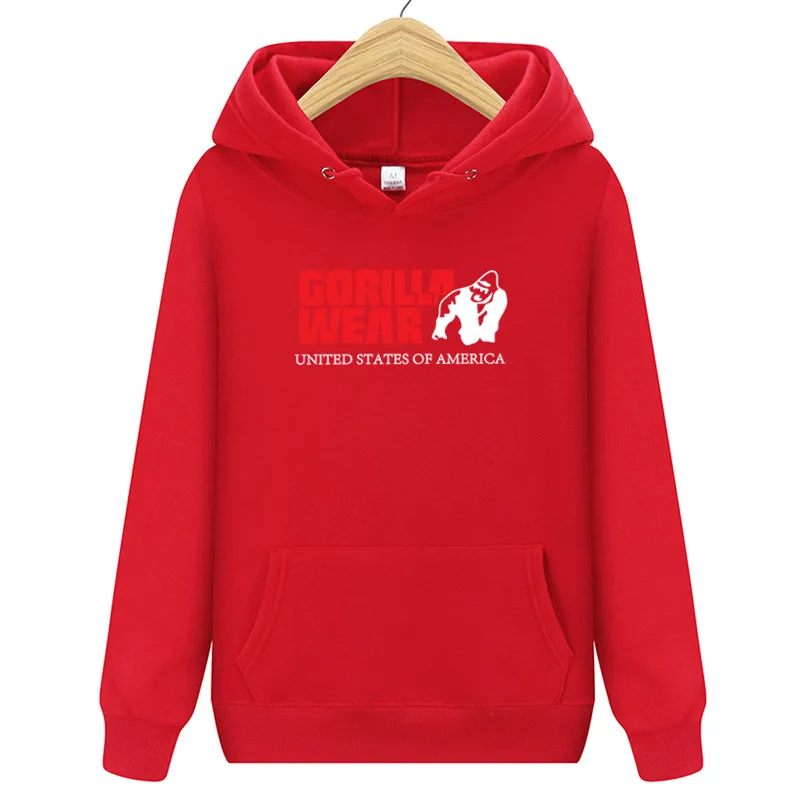 Футболки Gorilla Fashion Hoody удобные простые с буквенным принтом Мужские/Женские
