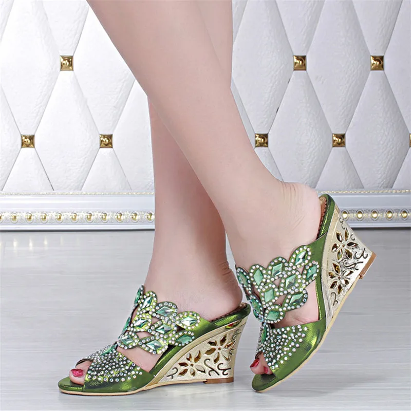 2017 Новый Европейский Летний алмаз кожаные туфли на высоком каблуке обувь