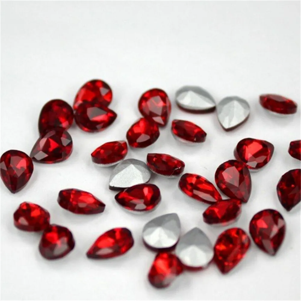 Прозрачные стразы сделай сам в форме Сиама красные капельки для украшения