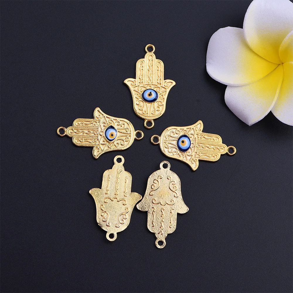 10 шт. оптом Хамса Фатима ручной амулет сглаза плавающий медальон Сделай Сам