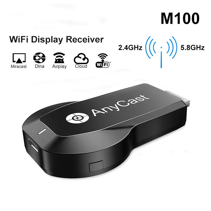 ТВ приставка Anycast M100 с поддержкой Android и Ios Wi Fi 2 4g 4k Hdmi Miracast Dlna Airplay Wifi|SmartTV-стики