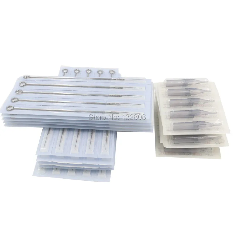 (7RL + 7RT) иглы для тату и серый наконечник смешанные 100 шт профессиональные 7RL &