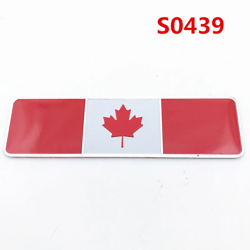 Canada Алюминиевая Автомобильная наклейка UK, USA, ITALY, GERMAN, GREECE, TURKEY, эмблема, логотип национального флага, аксессуары для украшения мотоциклов - Цвет: Canada