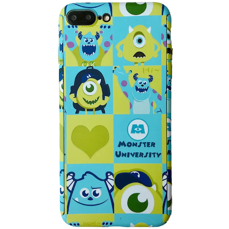Для iphone 8 plus Мультяшные Монстры спереди и сзади чехол для 7 6 S 6splus Sakura momoko матовая