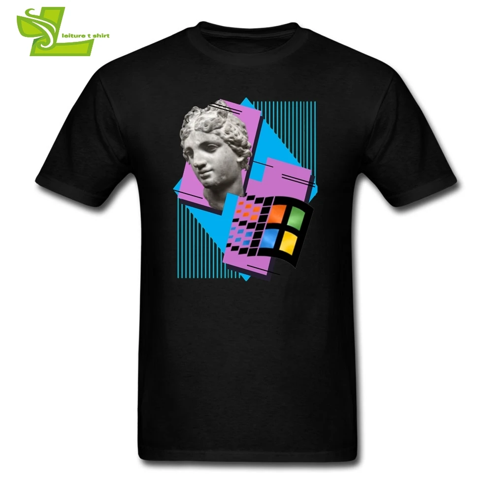 Футболка Vaporwave Windows 95 1995 Ретро музыка крутые футболки для взрослых вырез лодочкой