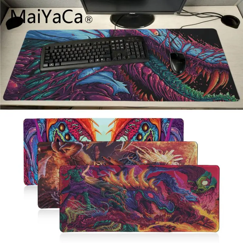 Maiyaca hyper beast 4k CS GO большой игровой коврик для клавиатуры XL защита стола мягкий мыши