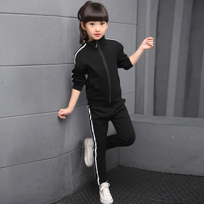Children suit sportswear Girls Clothing Set 2019 spring autumn Top + Pants 2 Piecese suits teenage children sport |