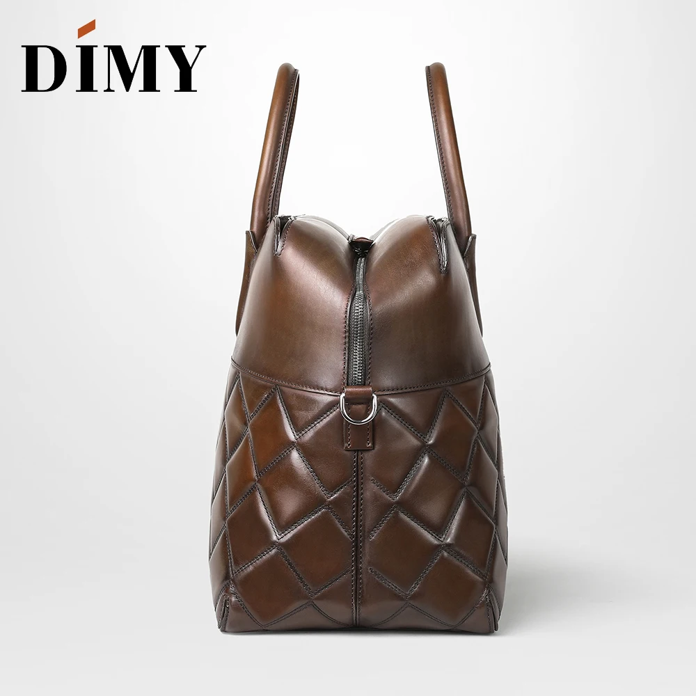 DIMY ручная патина голландская телячья кожа мужской портфель натуральная кожа модная дорожная сумка мужская деловая сумка для ноутбука 15 на молнии