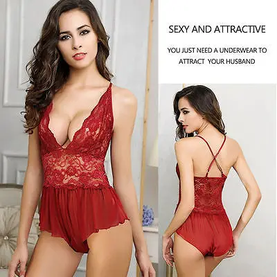 Сексуальное женское белье пижамы кружевные женские боди сорочка нижнее Babydoll